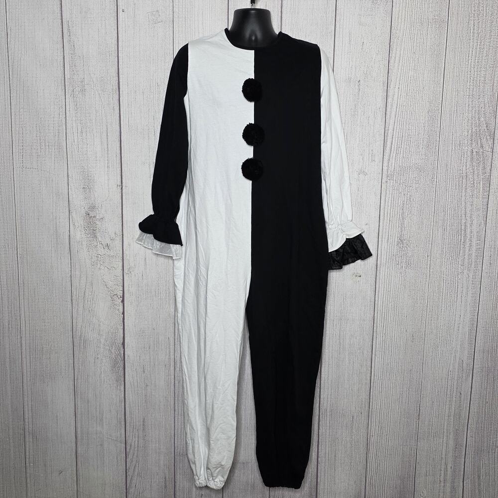 Trickz N' Treatz Playful Muse Costume Jumpsuit Pierrot Clown Halloween - Large